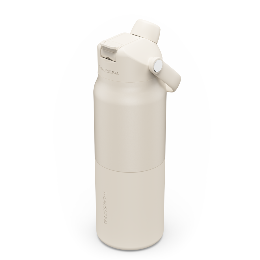 Insulated Bottle 1L in Almond