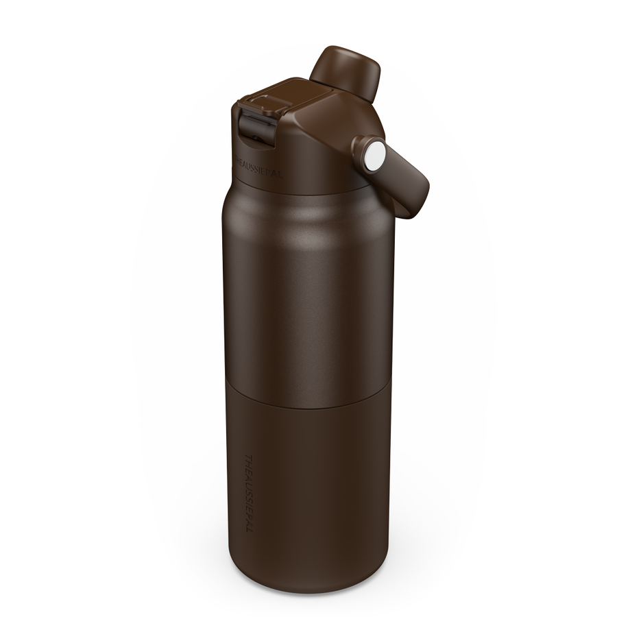 Insulated Bottle 1L in Chocolate