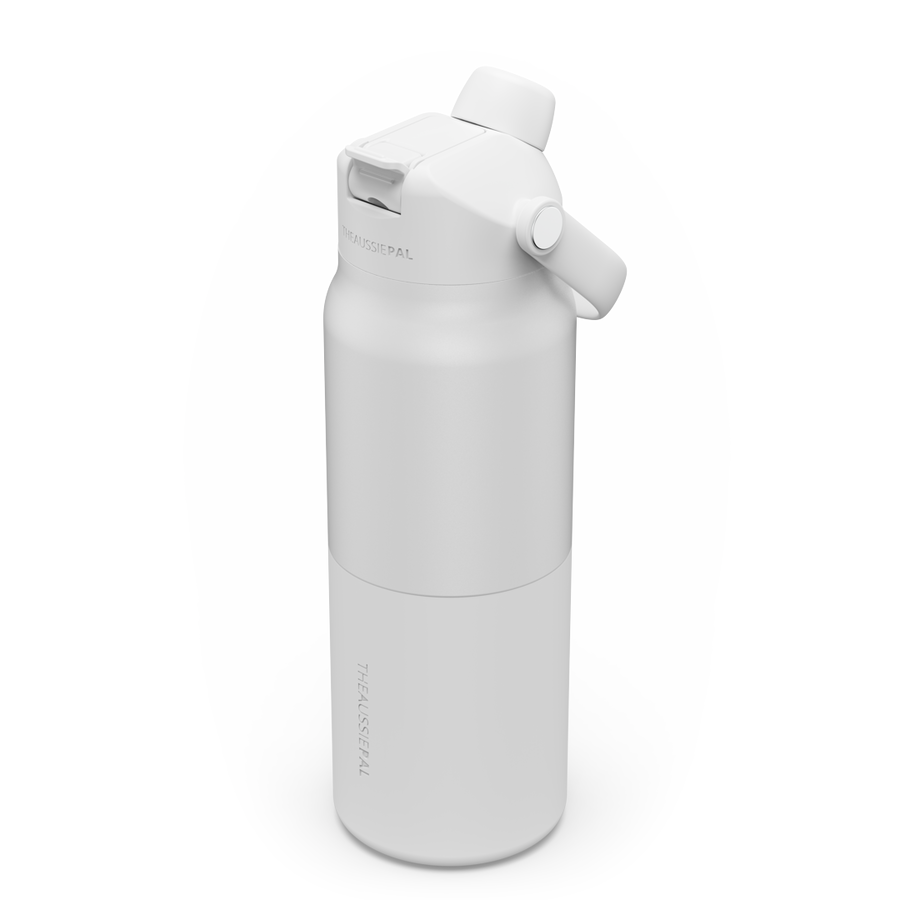 Insulated Bottle 1L in White