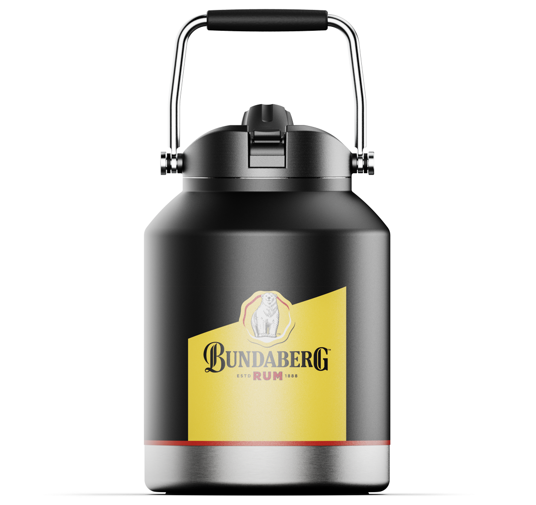 4L Bundaberg Rum Jug — back